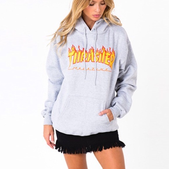 grey thrasher hoodie